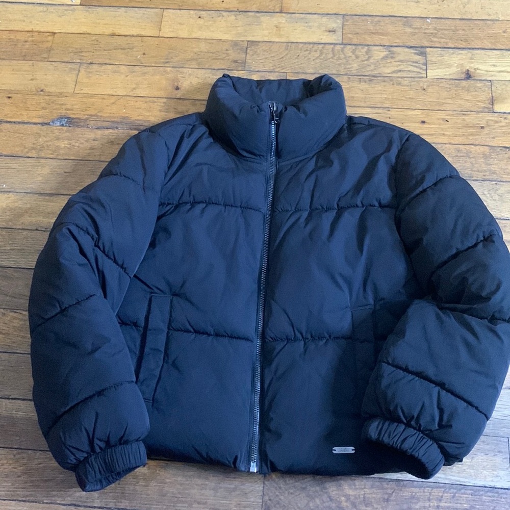 Justice black puffer jacket